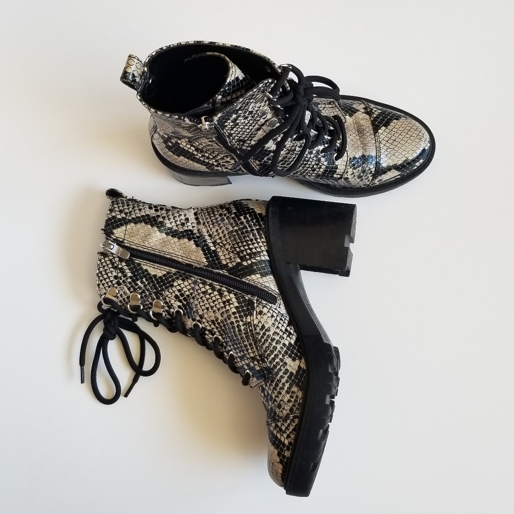 Marc Fisher Snakeskin Ankle Boots